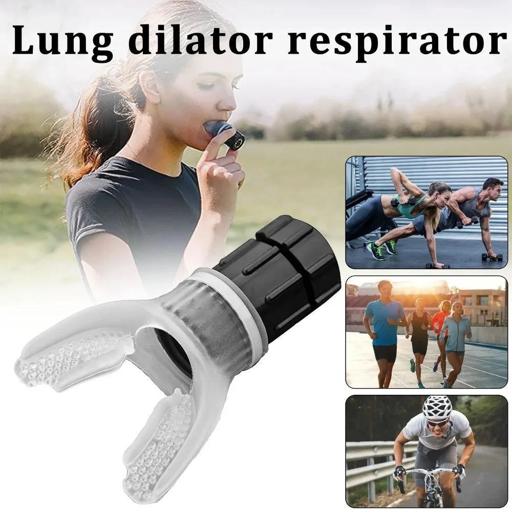 Portable respiratory trainer for better breathing when training