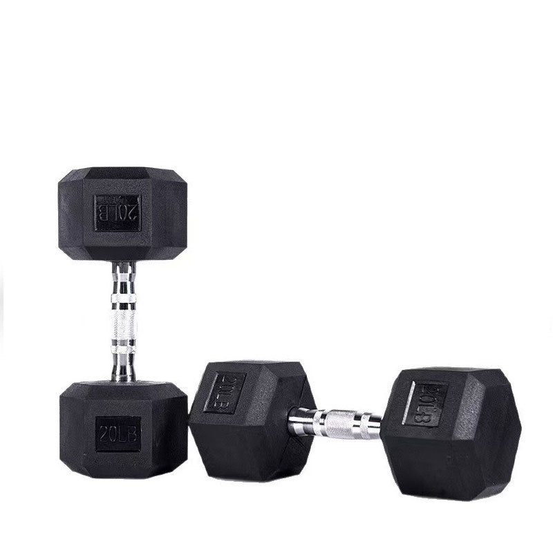 Hexagonal Rubber-Coated Dumbbells